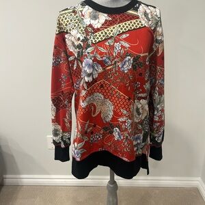 Johnny Was Red Floral top